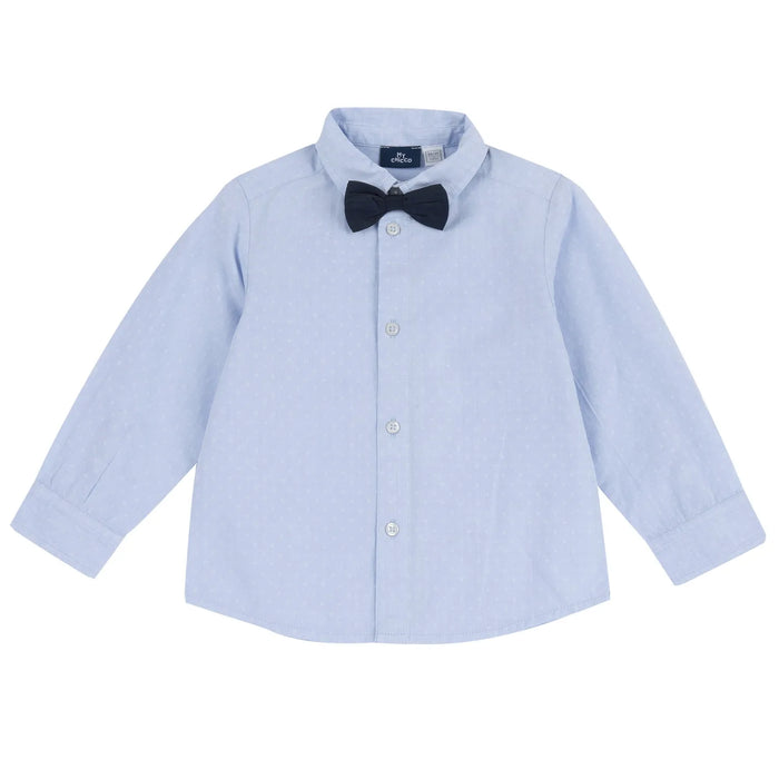 Boys Light Blue Solid Formal Shirt