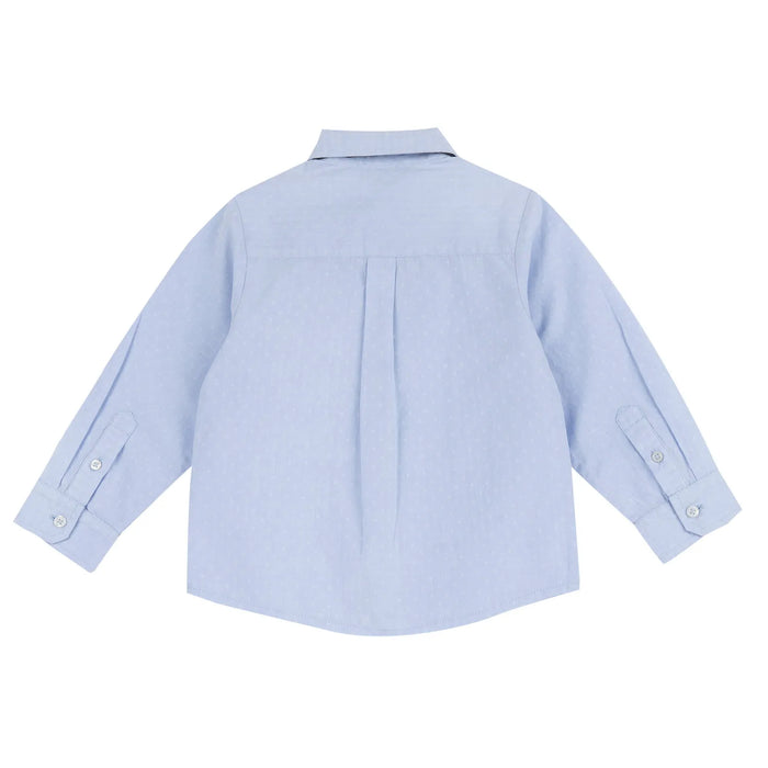 Boys Light Blue Solid Formal Shirt