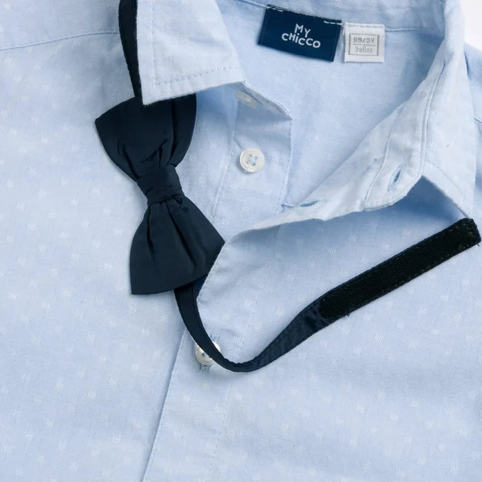 Boys Light Blue Solid Formal Shirt