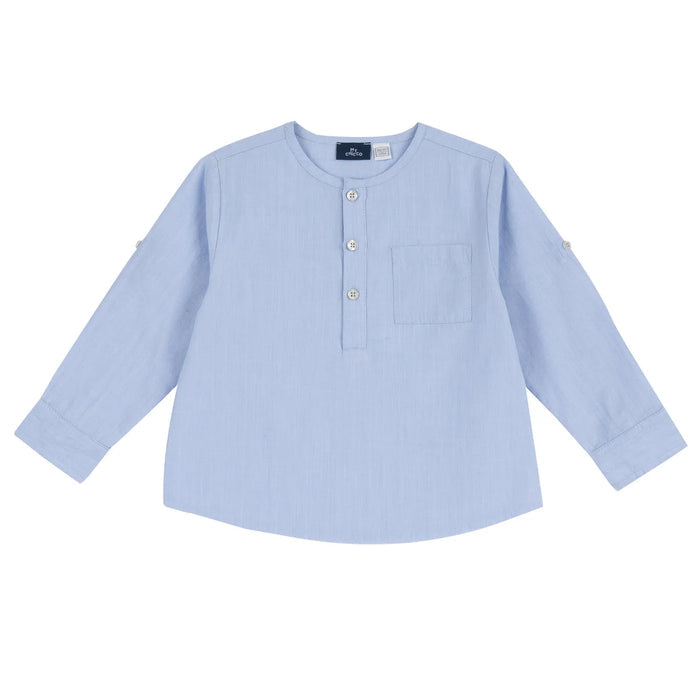 Boys Light Blue Solid Shirt