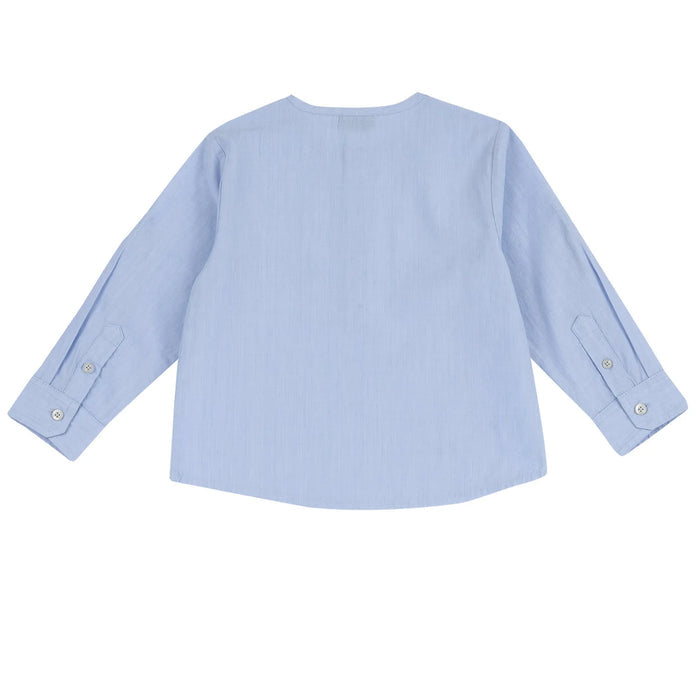 Boys Light Blue Solid Shirt