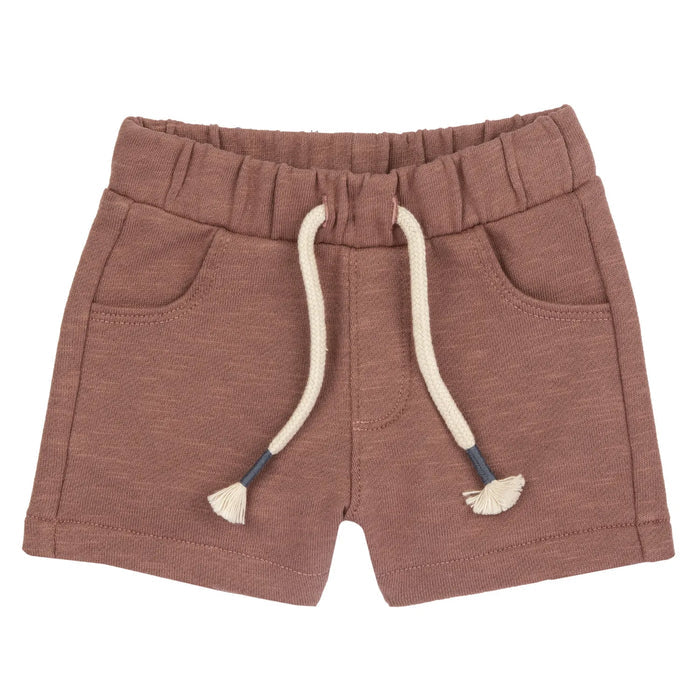 Boys Light Brown Solid Shorts