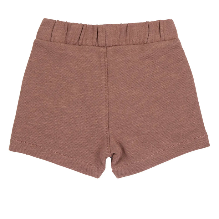 Boys Light Brown Solid Shorts