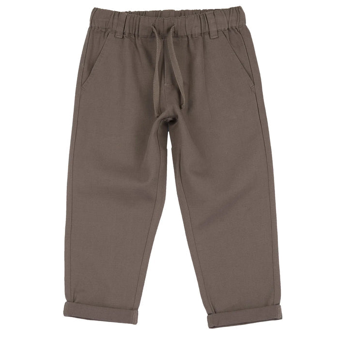 Boys Light Brown Solid Trouser