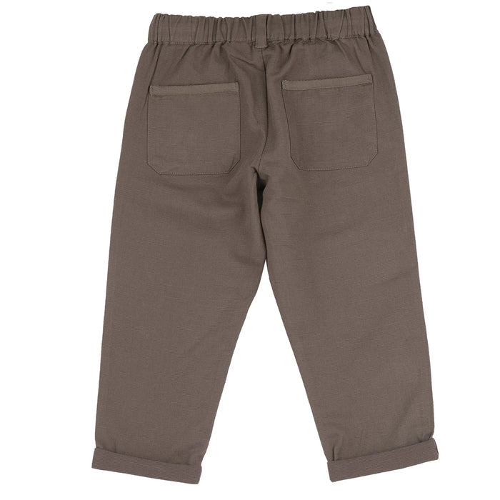 Boys Light Brown Solid Trouser