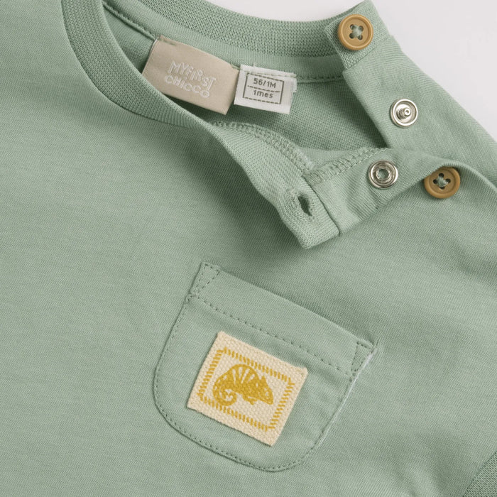 Boys Light Green Solid T-shirt