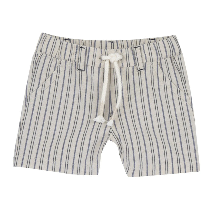 Boys Light Natural Embroidered Polo with Shorts