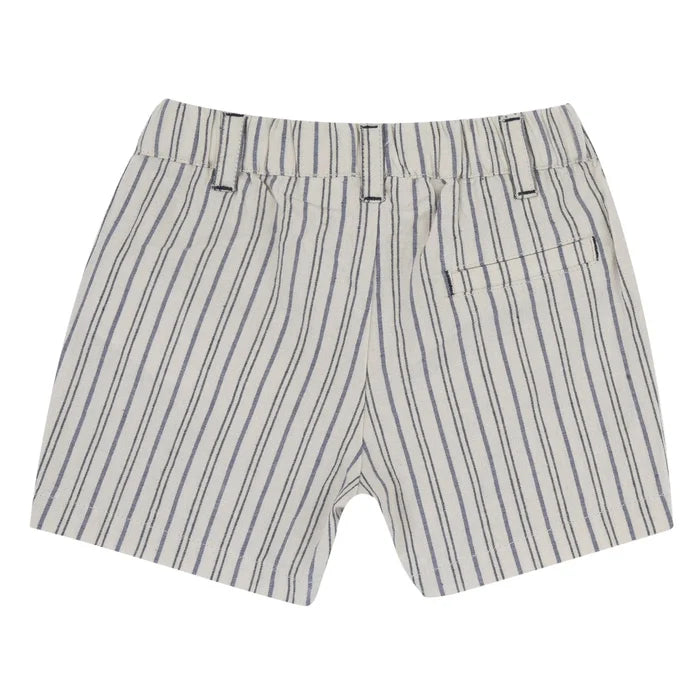 Boys Light Natural Embroidered Polo with Shorts