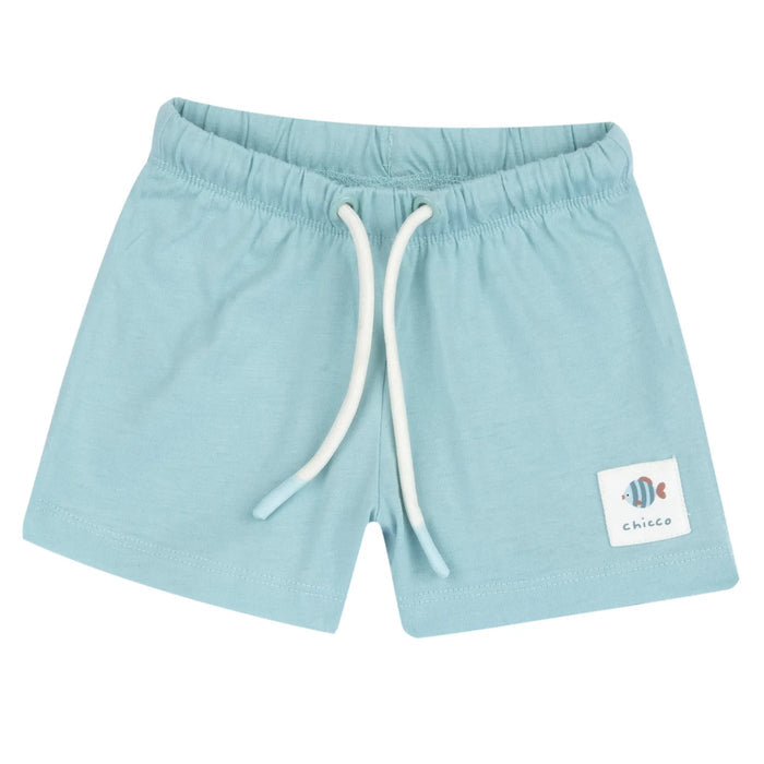 Boys Light Natural Printed T-Shirt with Shorts
