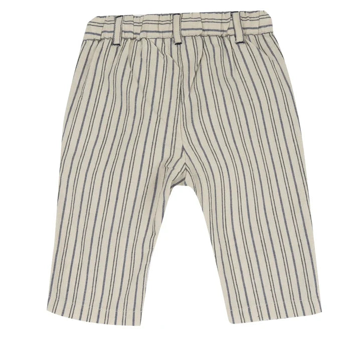 Boys Light Natural Striped Trouser