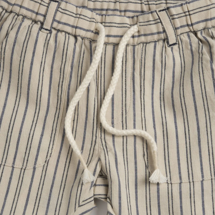 Boys Light Natural Striped Trouser