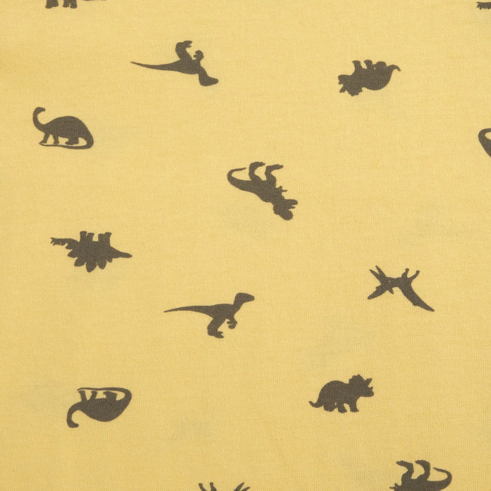 Boys Light Yellow Animal Printed T-shirt
