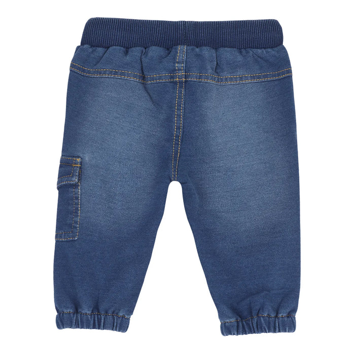 Boys Medium Blue Solid Denim Jeans