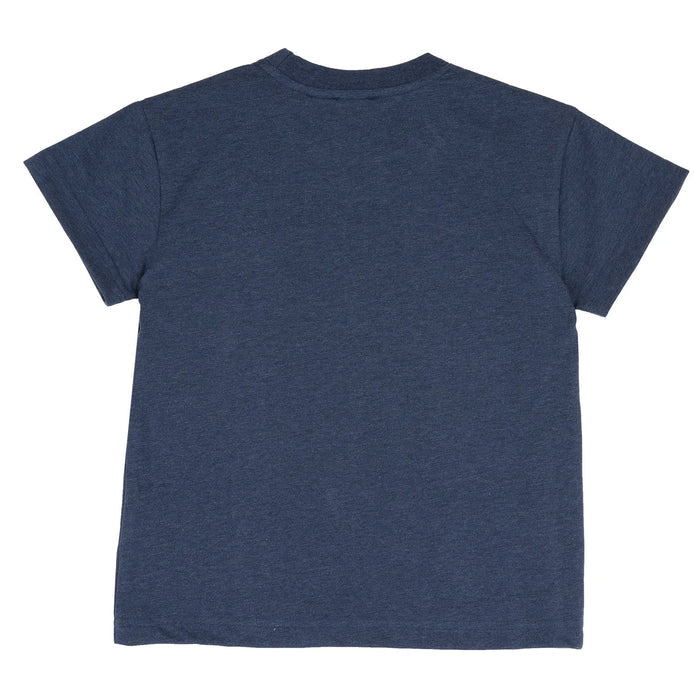 Boys Medium Blue Typography Printed T-shirt