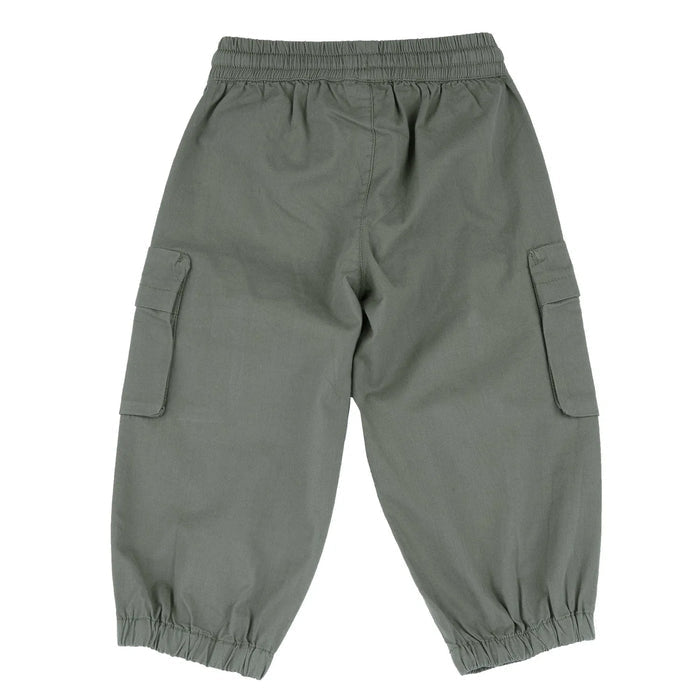 Boys Medium Green Solid Joggers