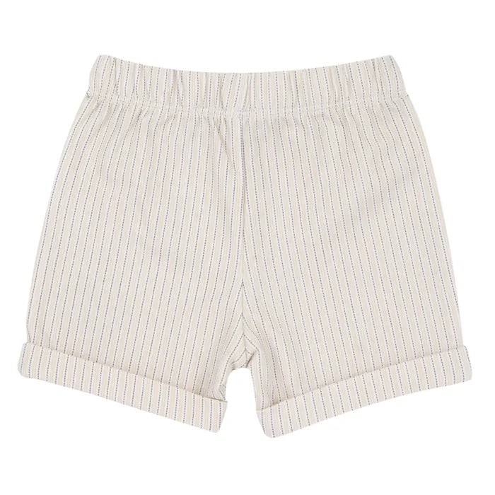 Boys Medium Natural Embroidered T-Shirt with Shorts