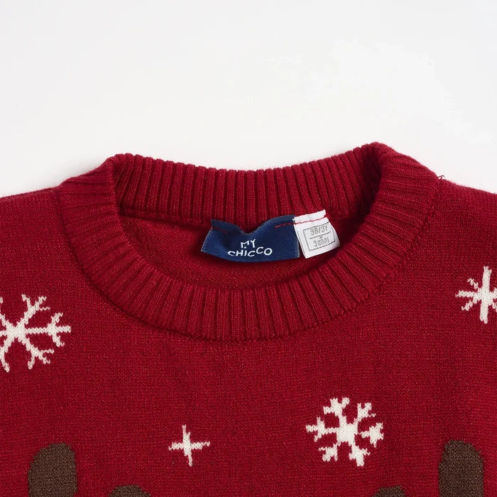 Boys Medium Red Printed Pullover