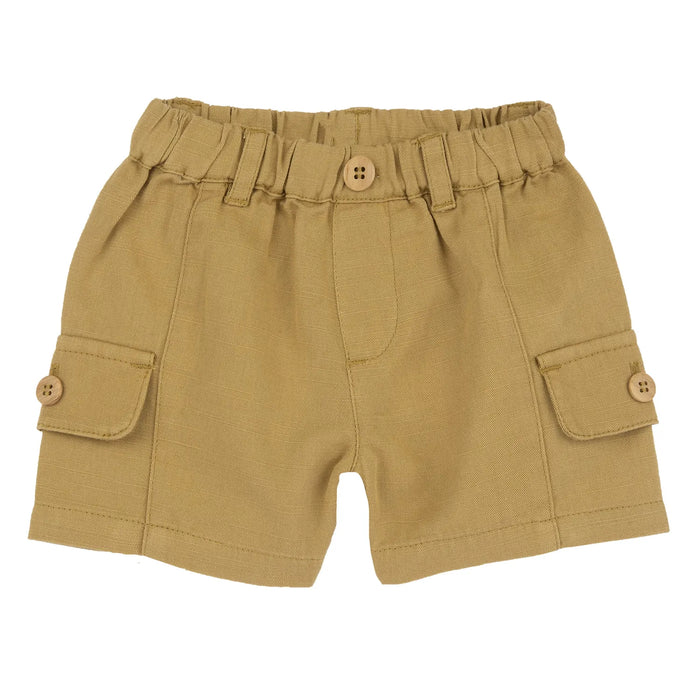 Boys Mustard Yellow Solid Shorts