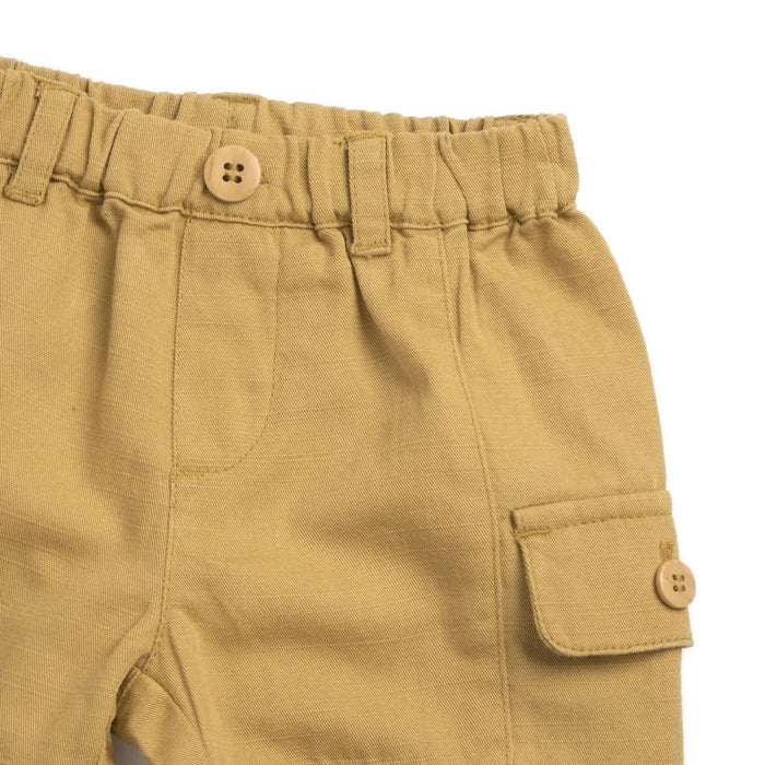 Boys Mustard Yellow Solid Shorts