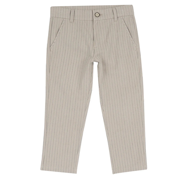 Boys Natural Striped Trouser