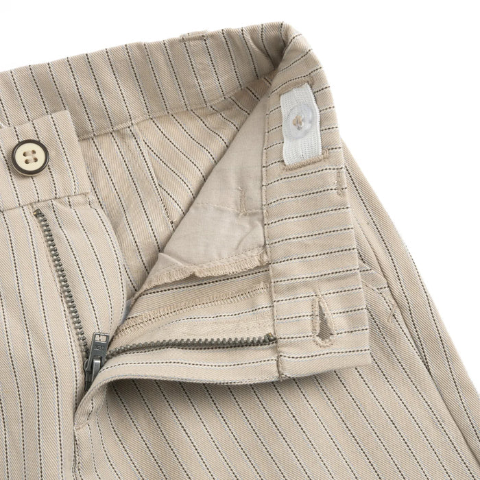 Boys Natural Striped Trouser