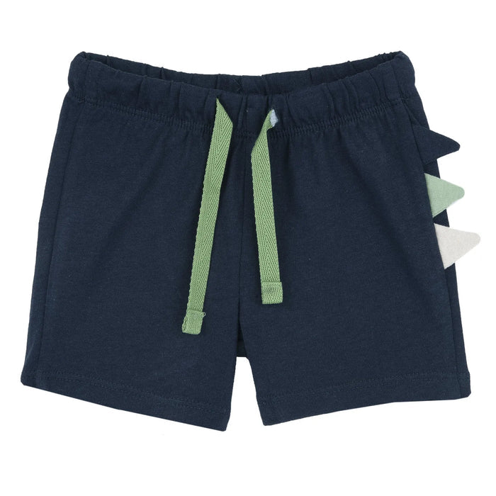 Boys Navy Blue Embellished Shorts