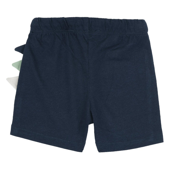 Boys Navy Blue Embellished Shorts