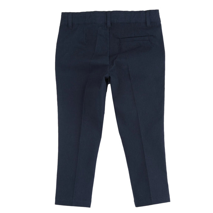Boys Navy Blue Solid Trouser