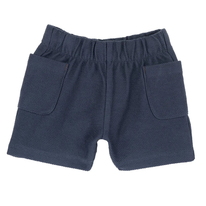 Boys Rust and Blue Graphic Printed T-Shirt with Shorts