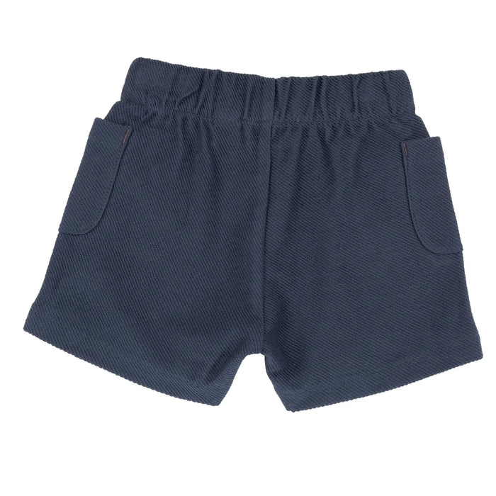 Boys Rust and Blue Graphic Printed T-Shirt with Shorts