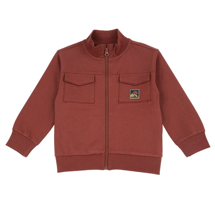 Boys Rust Printed Knitted Sweatshirt