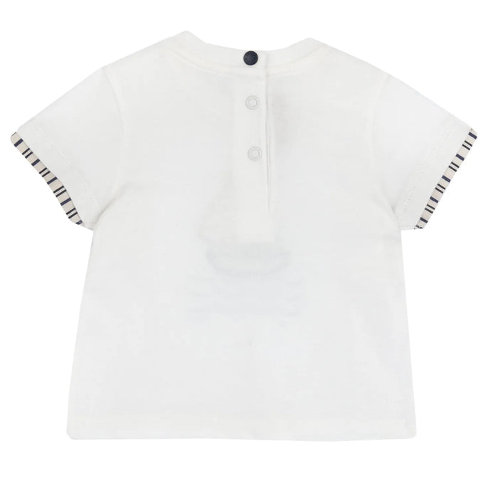 Boys White Applique T-shirt