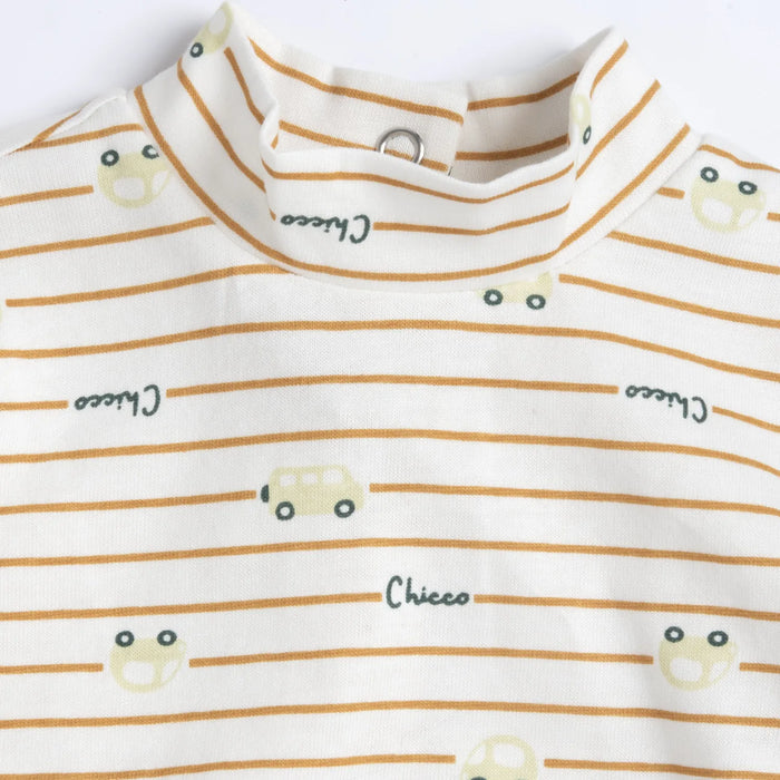 Boys White Striped Long Sleeve T-shirt