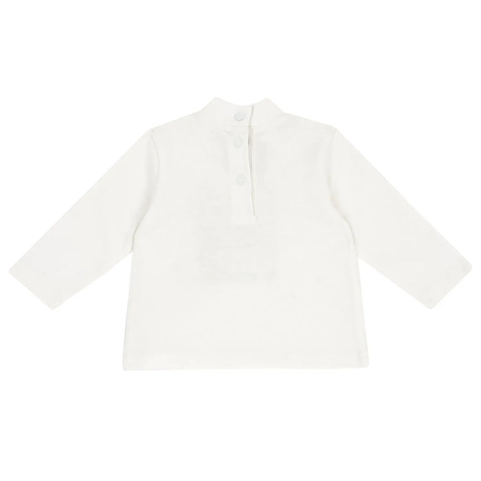 Boys White Typography Knitted T-shirt