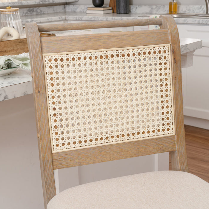 Breider Natural Cane Counter Stool