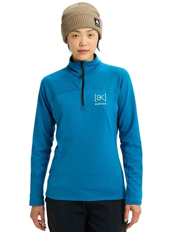 Product image of Women's Burton [ak] Helium Grid Quarter-Zip Fleece[Variant:Blue Teal]