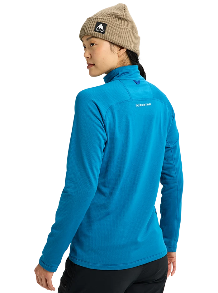 Product image of Women's Burton [ak] Helium Grid Quarter-Zip Fleece[Variant:Blue Teal]