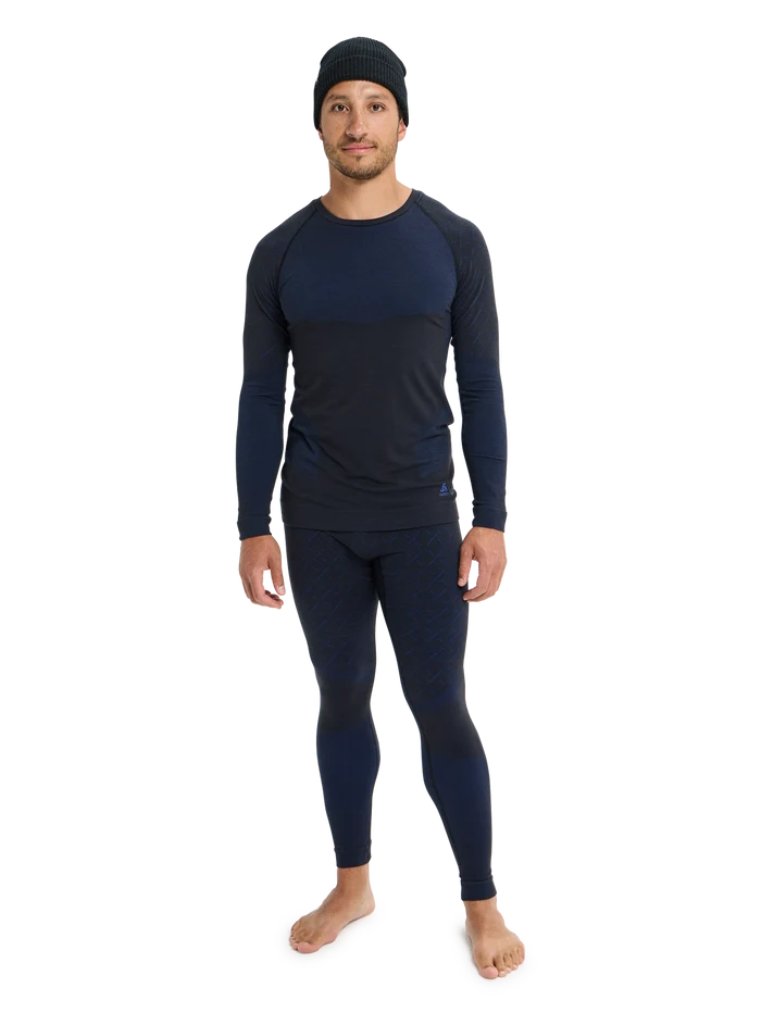 Product image of Men's Burton [ak] Slokar Merino Base Layer Crewneck[Variant:True Black / Jake Blue]