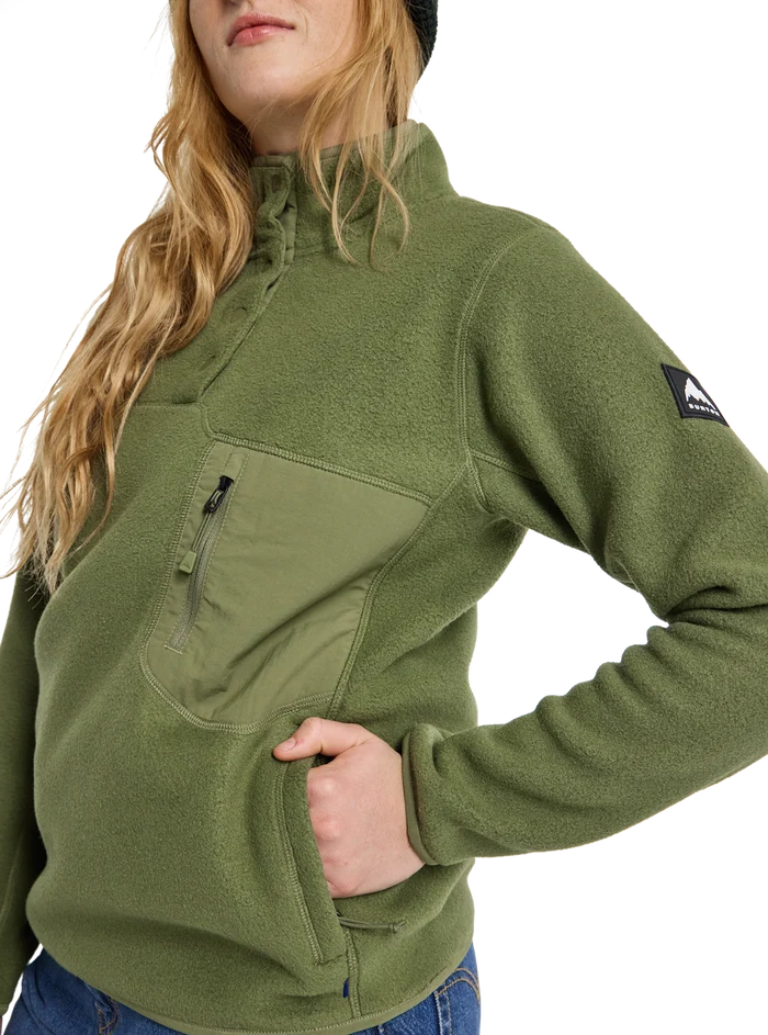 Product image of Women's Burton Cinder Fleece Pullover[Variant:Forest Moss]