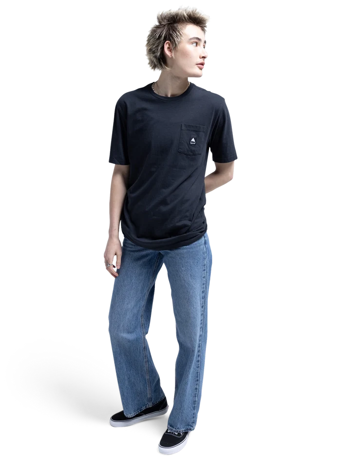 Product image of Burton Colfax Short Sleeve T-Shirt[Variant:True Black]