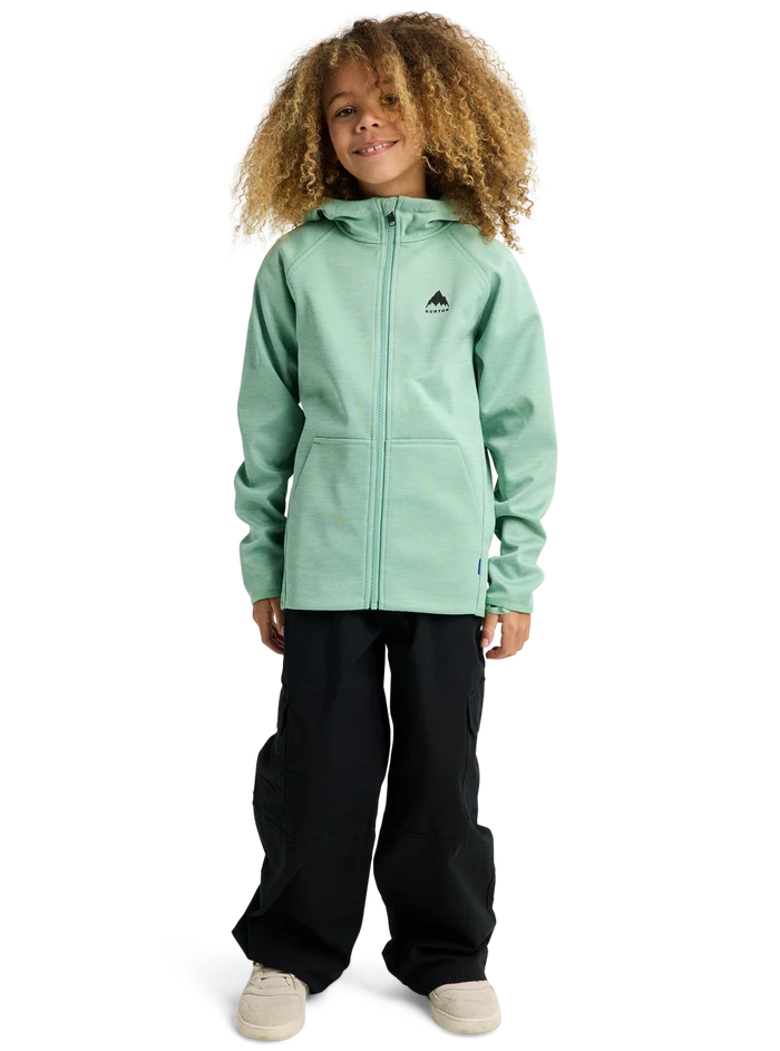 Product image of Kids' Burton Crown Weatherproof Full-Zip Fleece[Variant:Soft Sage Heather]