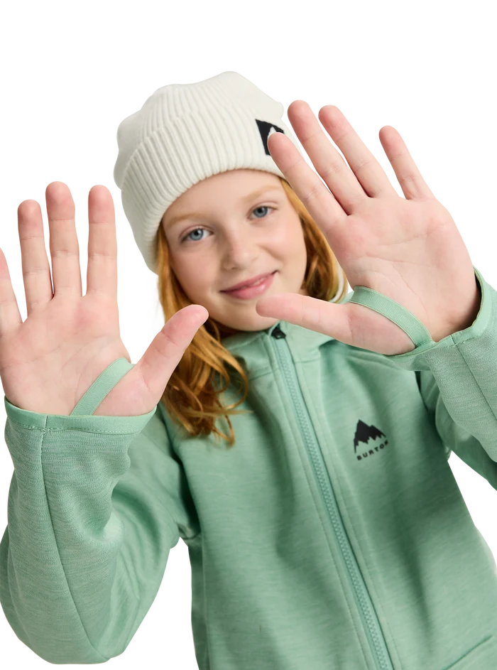 Product image of Kids' Burton Crown Weatherproof Full-Zip Fleece[Variant:Soft Sage Heather]