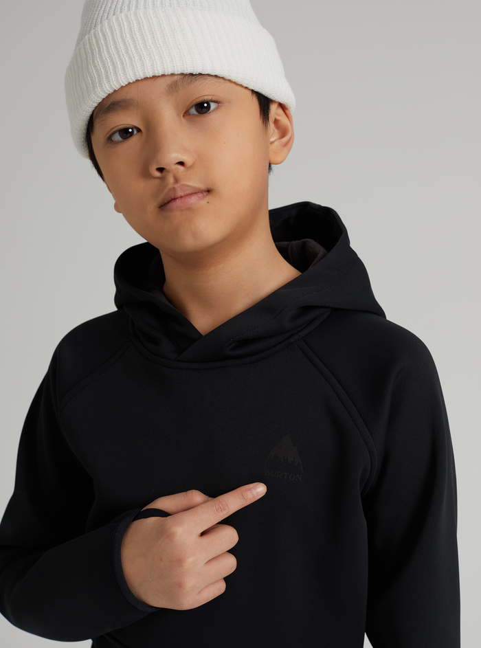 Product image of Kids' Burton Crown Weatherproof Pullover Fleece[Variant:True Black]