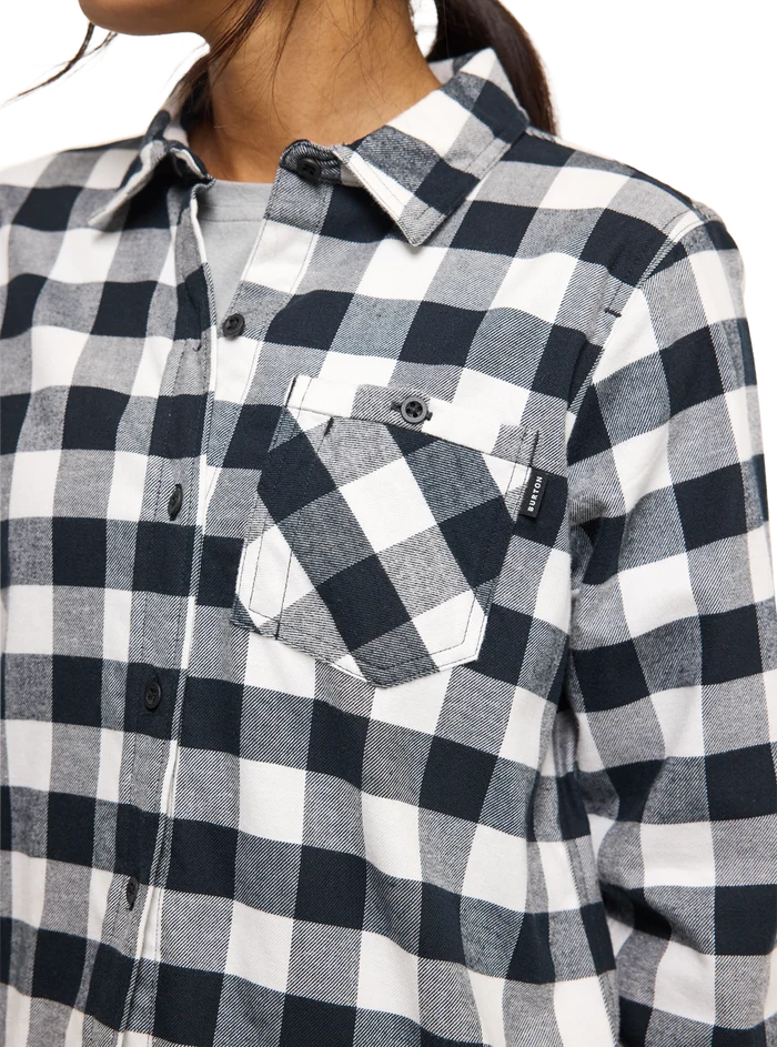 Product image of Women's Burton Favorite Long Sleeve Flannel Shirt[Variant:Stout White Buffalo Plaid]