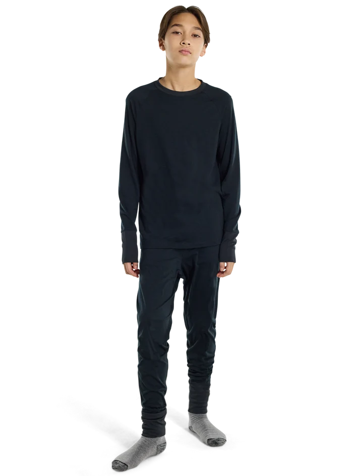 Product image of Kids' & Toddlers' Burton Merino Wool Base Layer Set[Variant:True Black]
