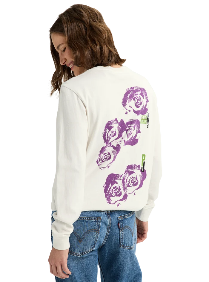 Product image of Burton Heavyweight PJ Artist Long Sleeve T-Shirt[Variant:Stout White]