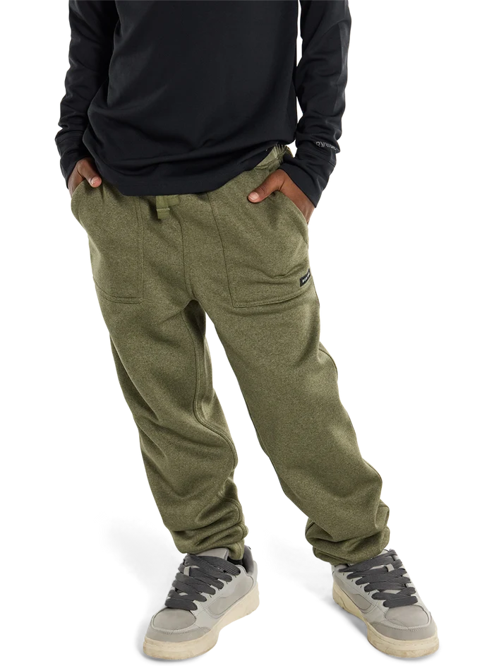 Product image of Kids' Burton Oak Fleece Pants[Variant:Forest Moss Heather]
