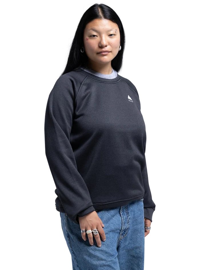 Product image of Women's Burton Oak Crewneck Fleece[Variant:True Black Heather]
