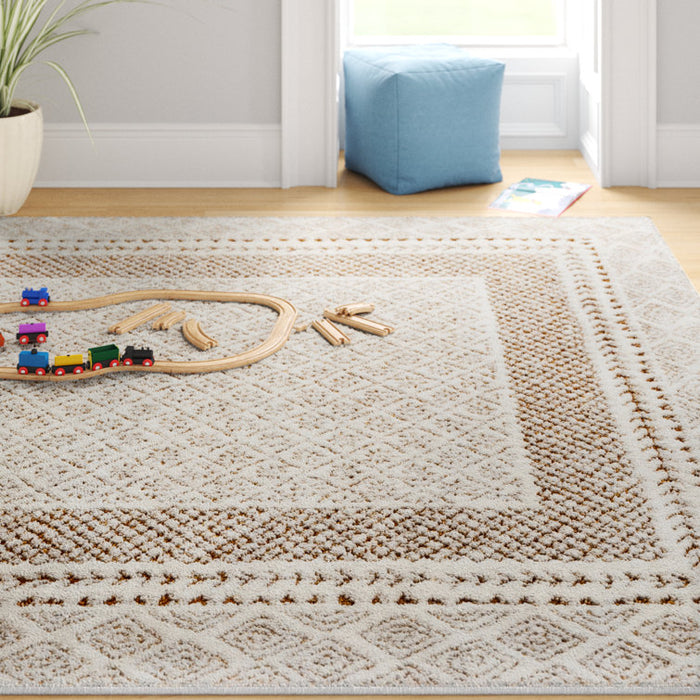 Calvo Machine Woven Oriental Brown Area Rug 7'10" x 10'