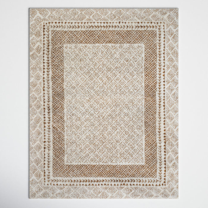 Calvo Machine Woven Oriental Brown Area Rug 7'10" x 10'